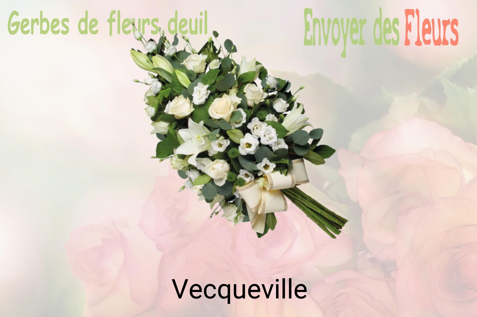 Gerbe de fleurs de deuil livrée à Vecqueville